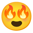 🔥 fire + 😍 heart_eyes emoji mashup