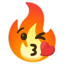 ๐ฅ fire + ๐ kissing_heart emoji mashup