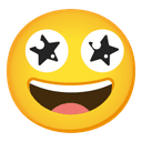 😀 grinning + 🤩 star_struck emoji mashup